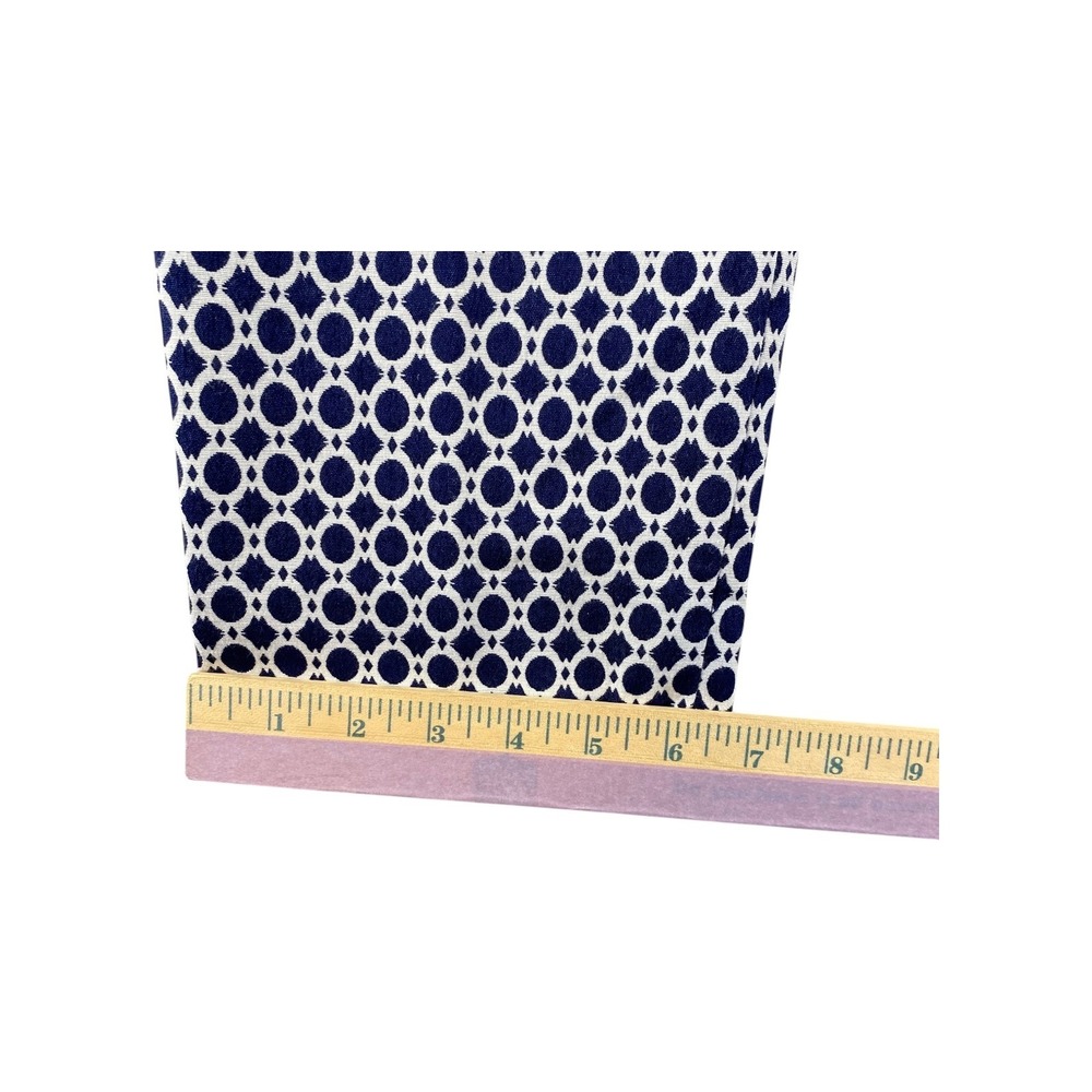 The Limited Geometric Print Ankle Pants Navy White Size 10 Petite - Picture 4 of 7